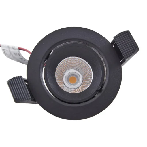 Arcchio Harcos LED downlight, zwart, Ø 8 cm, 4.000K