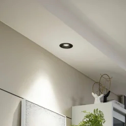 Arcchio Harcos LED downlight, zwart, Ø 11 cm, 4.000K