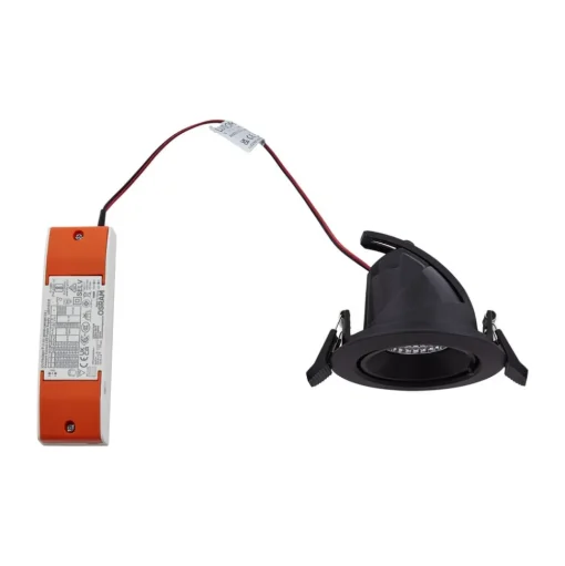 Arcchio Harcos LED downlight, zwart, Ø 11 cm, 4.000K