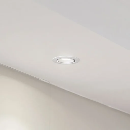 Arcchio Harcos LED downlight, wit, Ø 8 cm, 4.000K