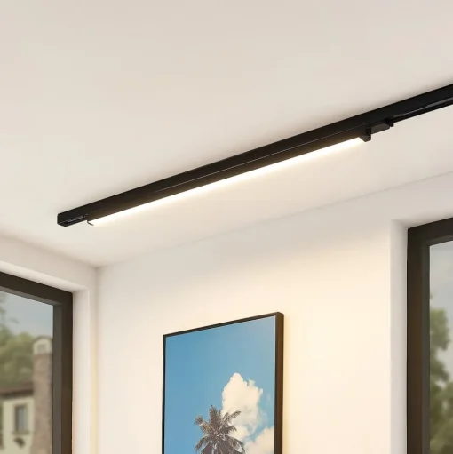 Arcchio Harlow LED track light, zwart, 109 cm, 3.000K