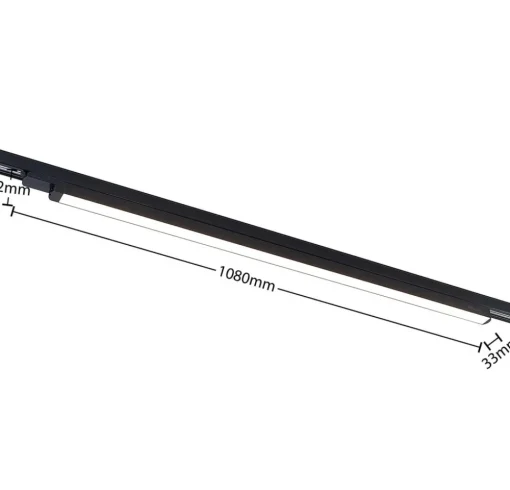 Arcchio Harlow LED track light, zwart, 109 cm, 3.000K