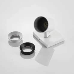 Arcchio Iavo spot, hoekig, wit, 1-lamp