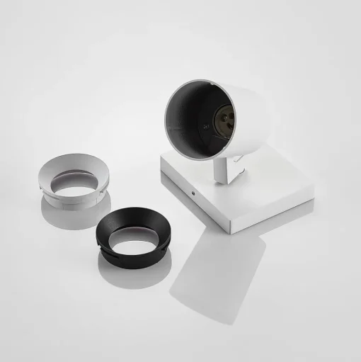 Arcchio Iavo spot, hoekig, wit, 1-lamp