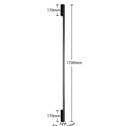Arcchio Ivano LED wandlamp 170 cm zwart
