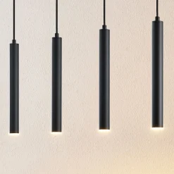 Arcchio Kammeron LED hanglamp, zwart, metaal, 80 cm