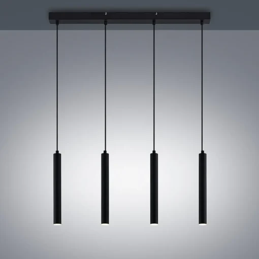 Arcchio Kammeron LED hanglamp, zwart, metaal, 80 cm