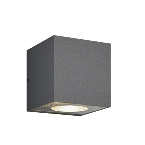 Arcchio LED buiten wandlamp Tassnim, 12 cm, antraciet, IP65