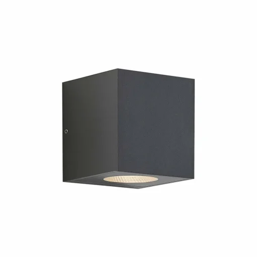 Arcchio LED buiten wandlamp Tassnim, 12 cm, antraciet, IP65