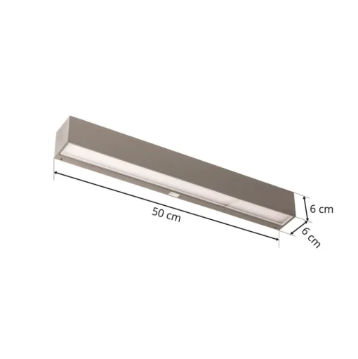 Arcchio LED buitenwandlamp Lengo, CCT, 50 cm, 1-lamp, grijs