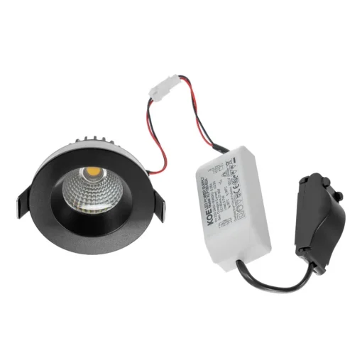 Arcchio LED downlight Aryx, zwart, 4.000K
