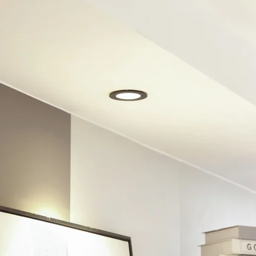 Arcchio LED downlight Aryx, zwart, 2.700K