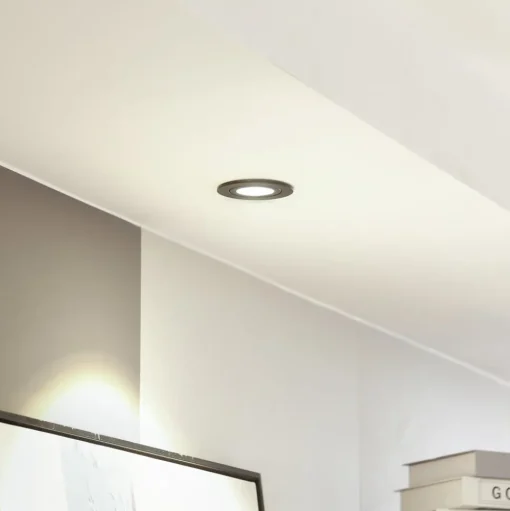 Arcchio LED downlight Jyra, zwart, 3.000K