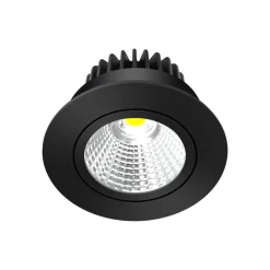 Arcchio LED downlight Zarik, zwart, 4.000K