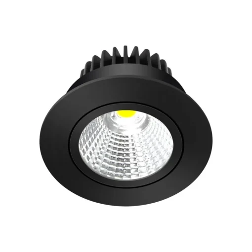 Arcchio LED downlight Zarik, zwart, 4.000K