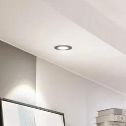 Arcchio LED downlight Zarik, zwart, 4.000K