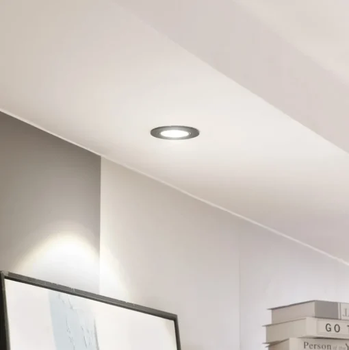 Arcchio LED downlight Zarik, zwart, 4.000K