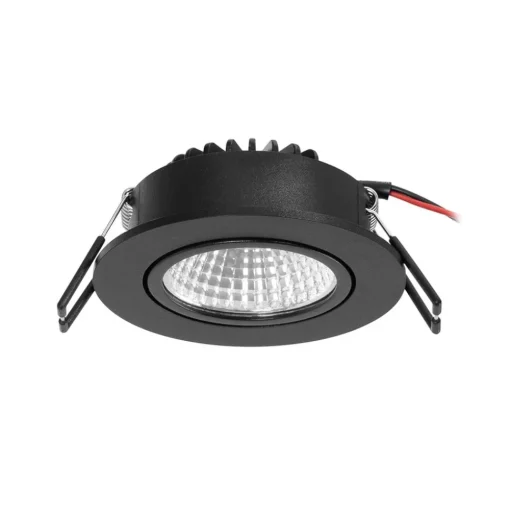 Arcchio LED downlight Zarik, zwart, 4.000K