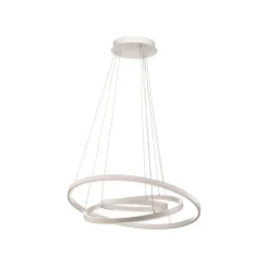 Arcchio LED hanglamp Albiona, wit, 3 ringen, Ø 80 cm