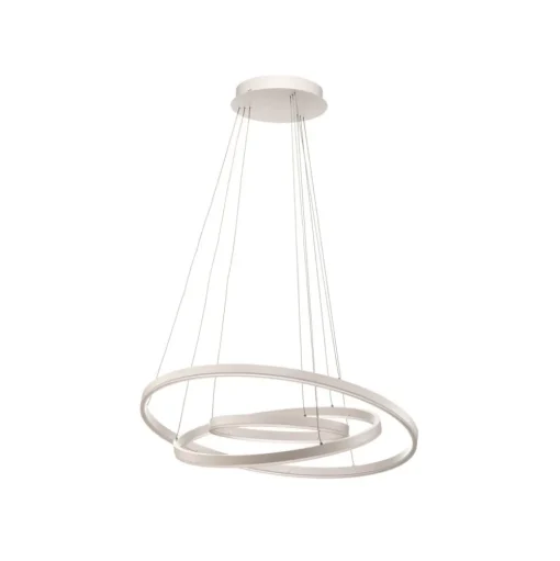 Arcchio LED hanglamp Albiona, wit, 3 ringen, Ø 80 cm