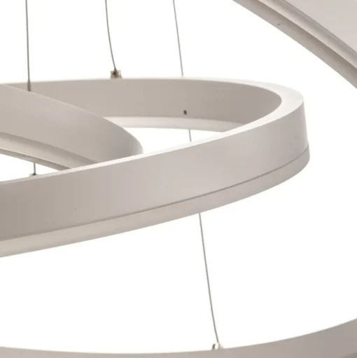 Arcchio LED hanglamp Albiona, wit, 3 ringen, Ø 80 cm