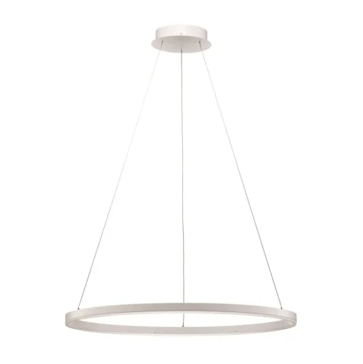 Arcchio LED hanglamp Albiona, wit, 1 ring, Ø 80 cm