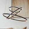 Arcchio LED hanglamp Albiona, zwart, 3 ringen, Ø 80 cm