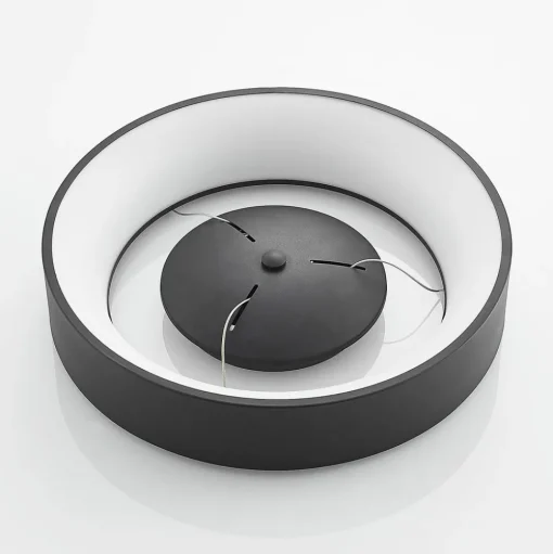 Arcchio LED hanglamp Aleksi, Ø 45 cm, zwart, metaal, CCT