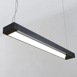 Arcchio LED hanglamp Cuna, 92 cm, zwart, metaal