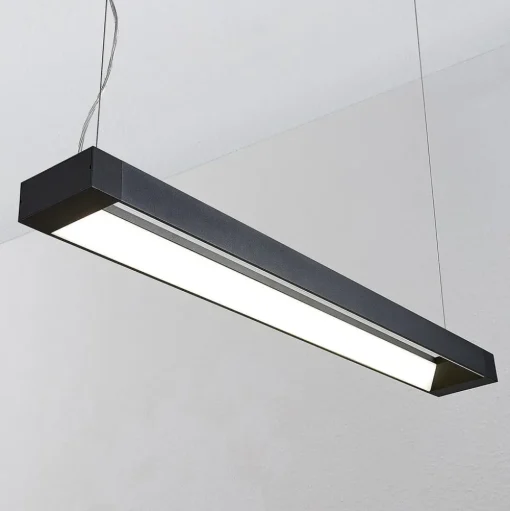 Arcchio LED hanglamp Cuna, 92 cm, zwart, metaal