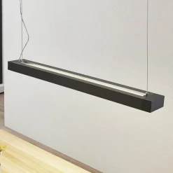 Arcchio LED hanglamp Cuna, 92 cm, zwart, metaal