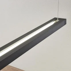 Arcchio LED hanglamp Cuna, 92 cm, zwart, metaal