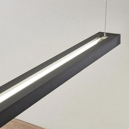 Arcchio LED hanglamp Cuna, 92 cm, zwart, metaal
