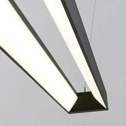 Arcchio LED hanglamp Cuna, 92 cm, zwart, metaal