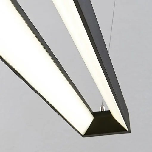 Arcchio LED hanglamp Cuna, 92 cm, zwart, metaal