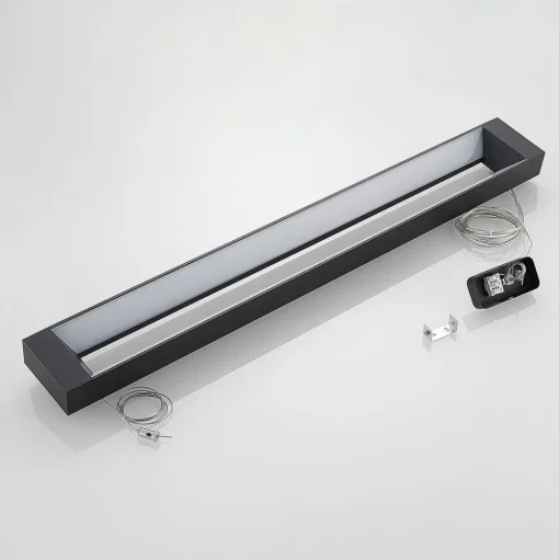 Arcchio LED hanglamp Cuna, 92 cm, zwart, metaal