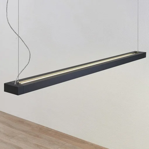 Arcchio LED hanglamp Cuna, zwart, 162cm, metaal
