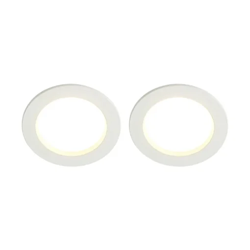 Arcchio LED inbouwlamp Milaine, wit, dimbaar, set van 2