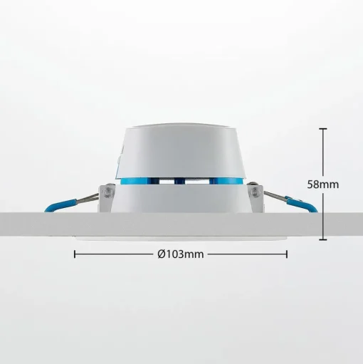 Arcchio LED inbouwlamp Milaine, wit, dimbaar, set van 2