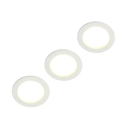 Arcchio LED inbouwlamp Milaine, wit, dimbaar, set van 3