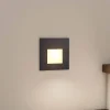 Arcchio LED inbouwlamp Vexi, 7,8 cm x 7,8 cm, zwart, CCT