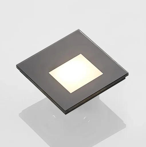 Arcchio LED inbouwlamp Vexi, 7,8 cm x 7,8 cm, zwart, CCT