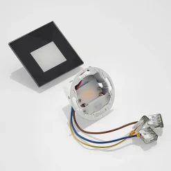 Arcchio LED inbouwlamp Vexi, 7,8 cm x 7,8 cm, zwart, CCT