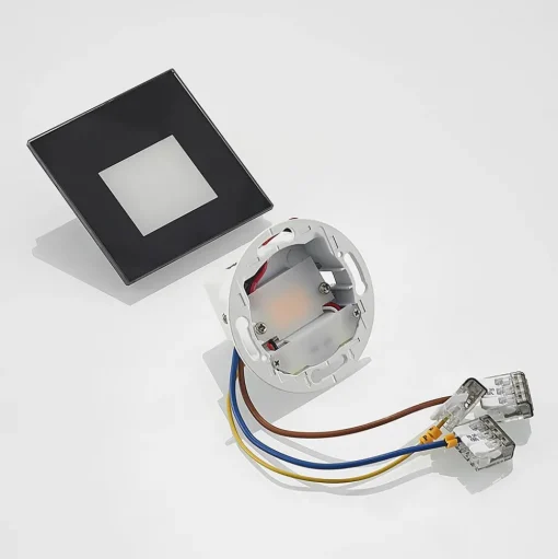 Arcchio LED inbouwlamp Vexi, 7,8 cm x 7,8 cm, zwart, CCT