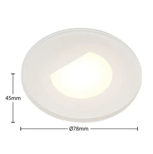 Arcchio LED inbouwlamp Vexi, Ø 7,8 cm, wit, aluminium, CCT