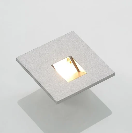 Arcchio LED inbouwlamp Vexi, 7,5 cm x 7,5 cm, zilver, CCT
