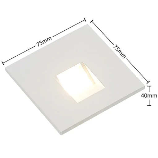 Arcchio LED inbouwlamp Vexi, 7,5 cm x 7,5 cm, wit, CCT