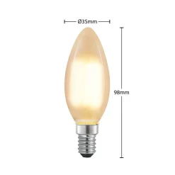 Arcchio LED kaarslamp E14, 4 W, mat, 2.700 K, dimbaar