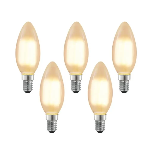 Arcchio LED kaarslamp E14, 4 W, 2.700 K, dimbaar, set van 5