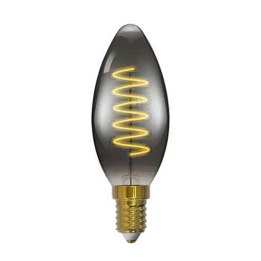 Arcchio LED kaarslamp, E14, 4,9 W, rookgrijs, 1800 K
